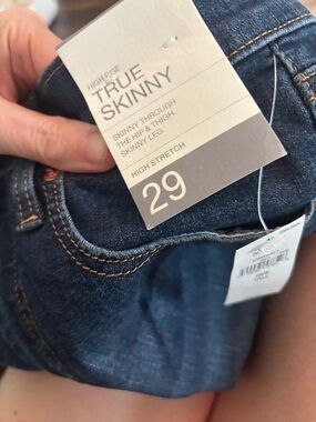 GAP High Rise True Skinny Jeans - Dark Blue